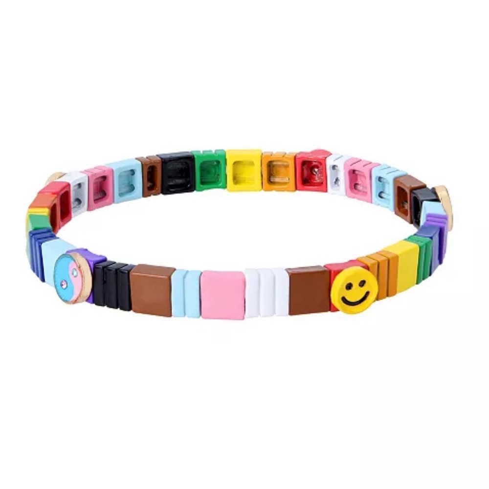 Betsey Johnson rainbow stretch bracelet NWT